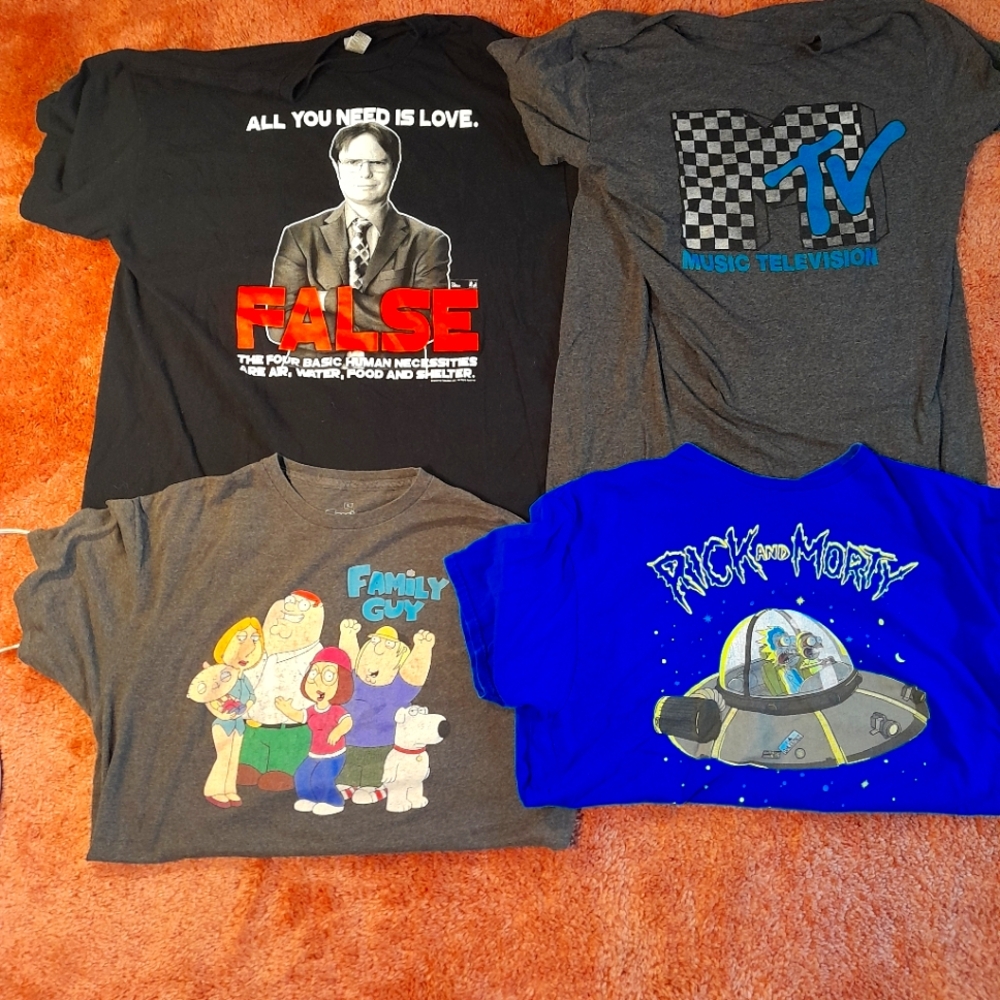 Lot of four novelty T-shirts
